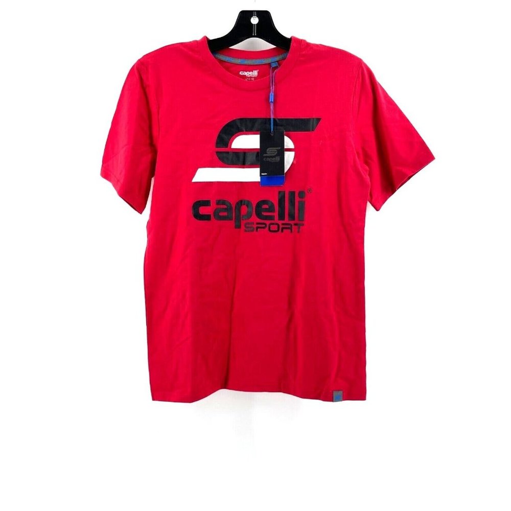 NWT Capelli Sports Boy's Youth Red Graphic T Shirt Tee Short Sleeves Large 14-16